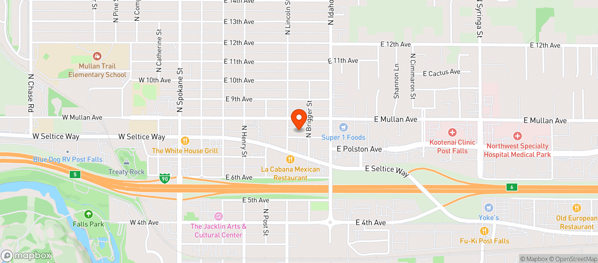 Map showing Racketeer Lounge