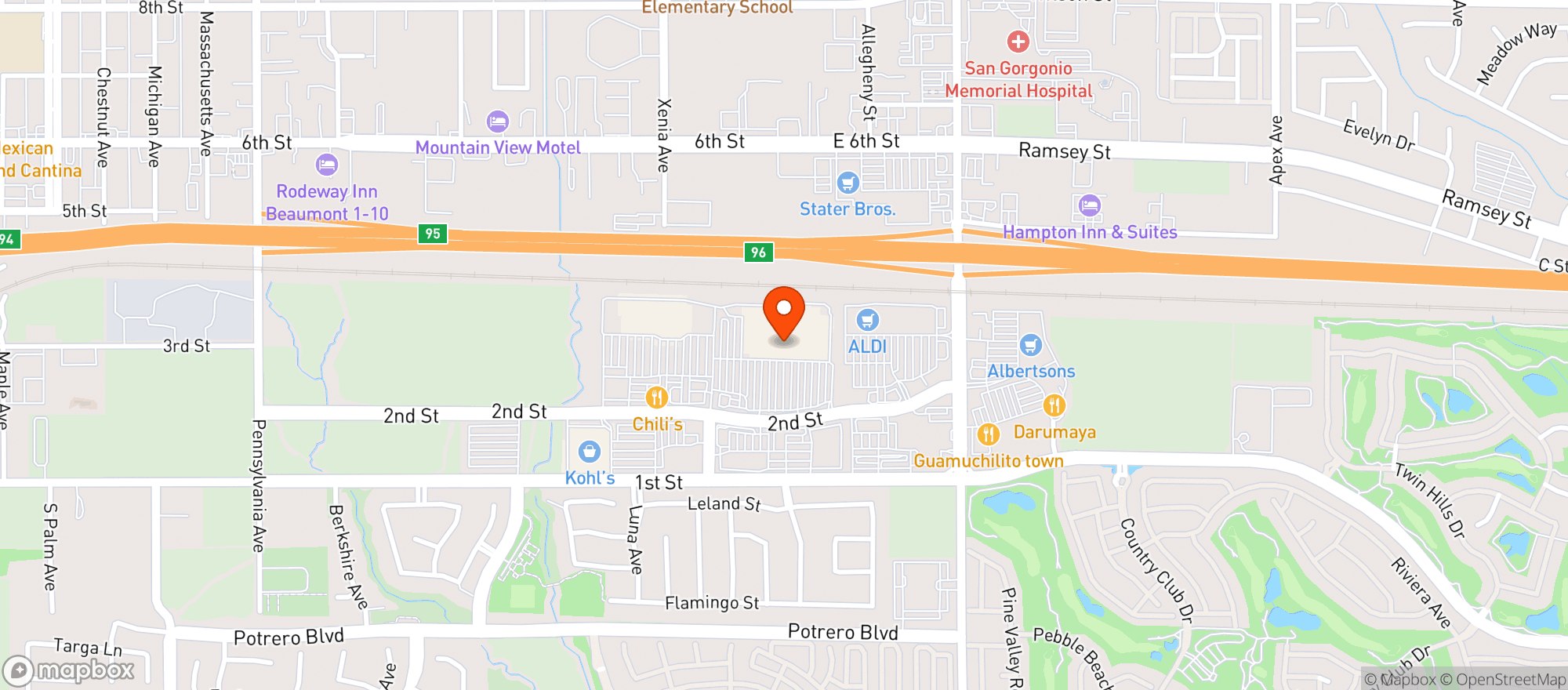Map showing Walmart Supercenter #5156
