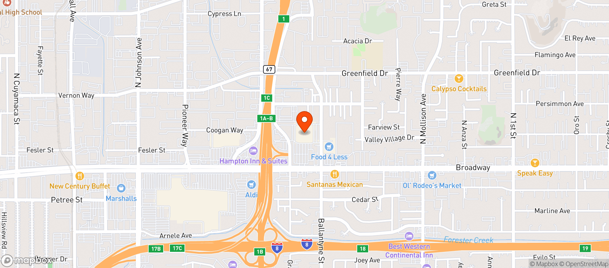 Map showing Target