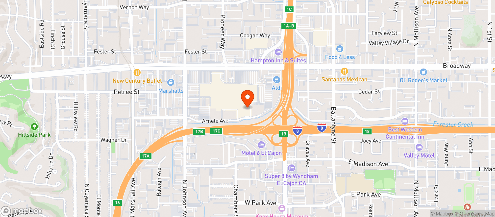 Map showing Gnc