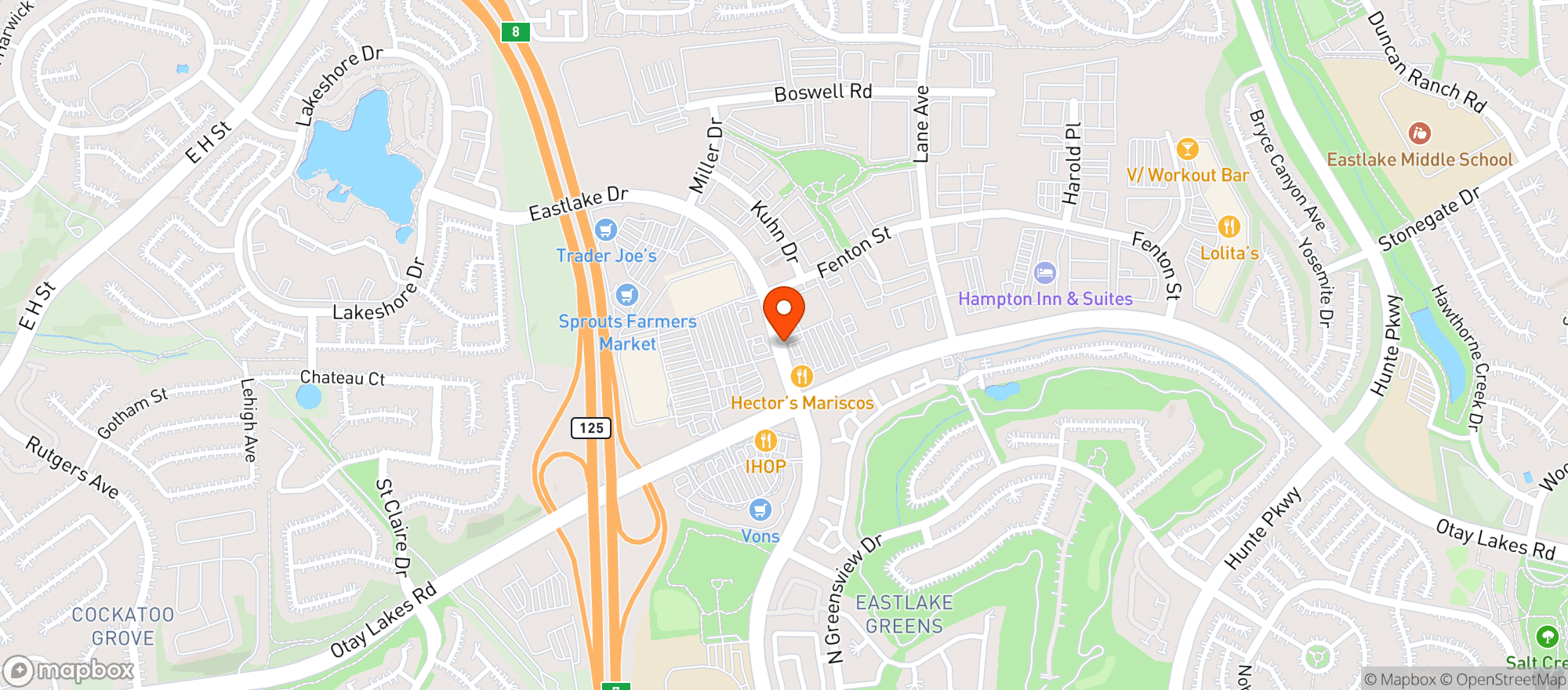 Map showing Target Store
