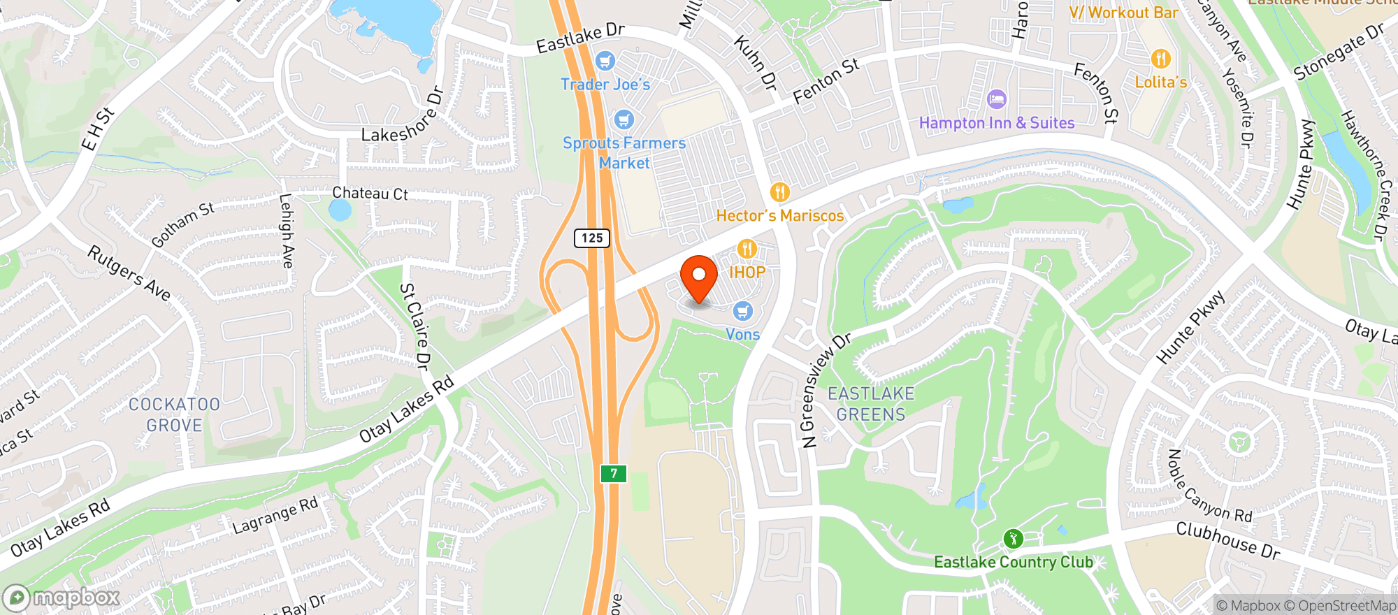 Map showing Papagayos Grill & Cantina