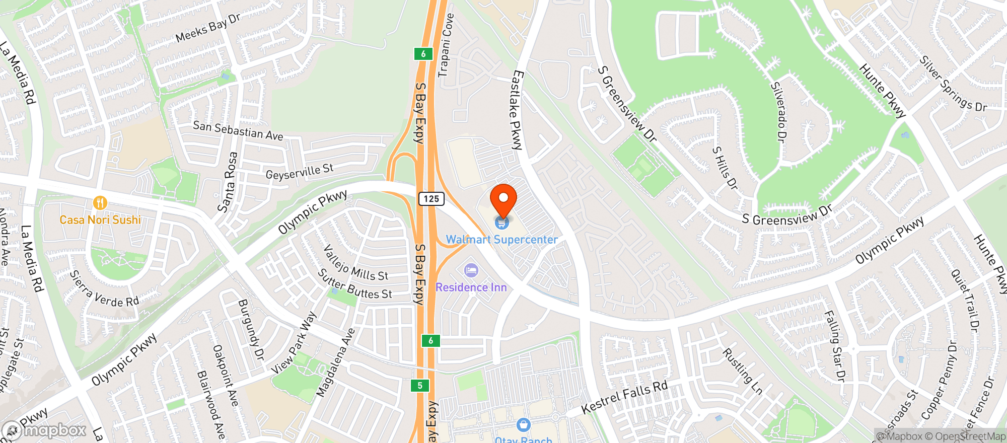 Map showing Walmart Supercenter