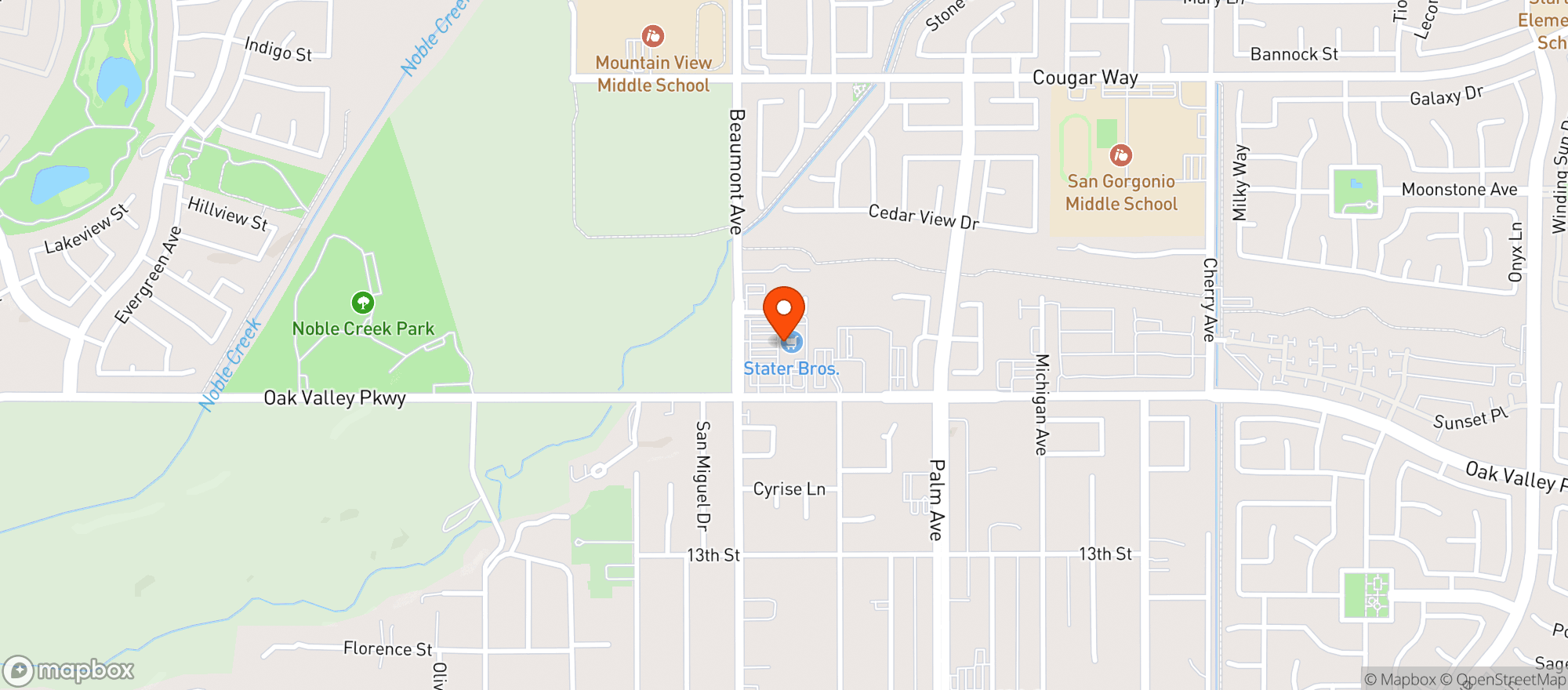 Map showing Stater Bros Markets #173