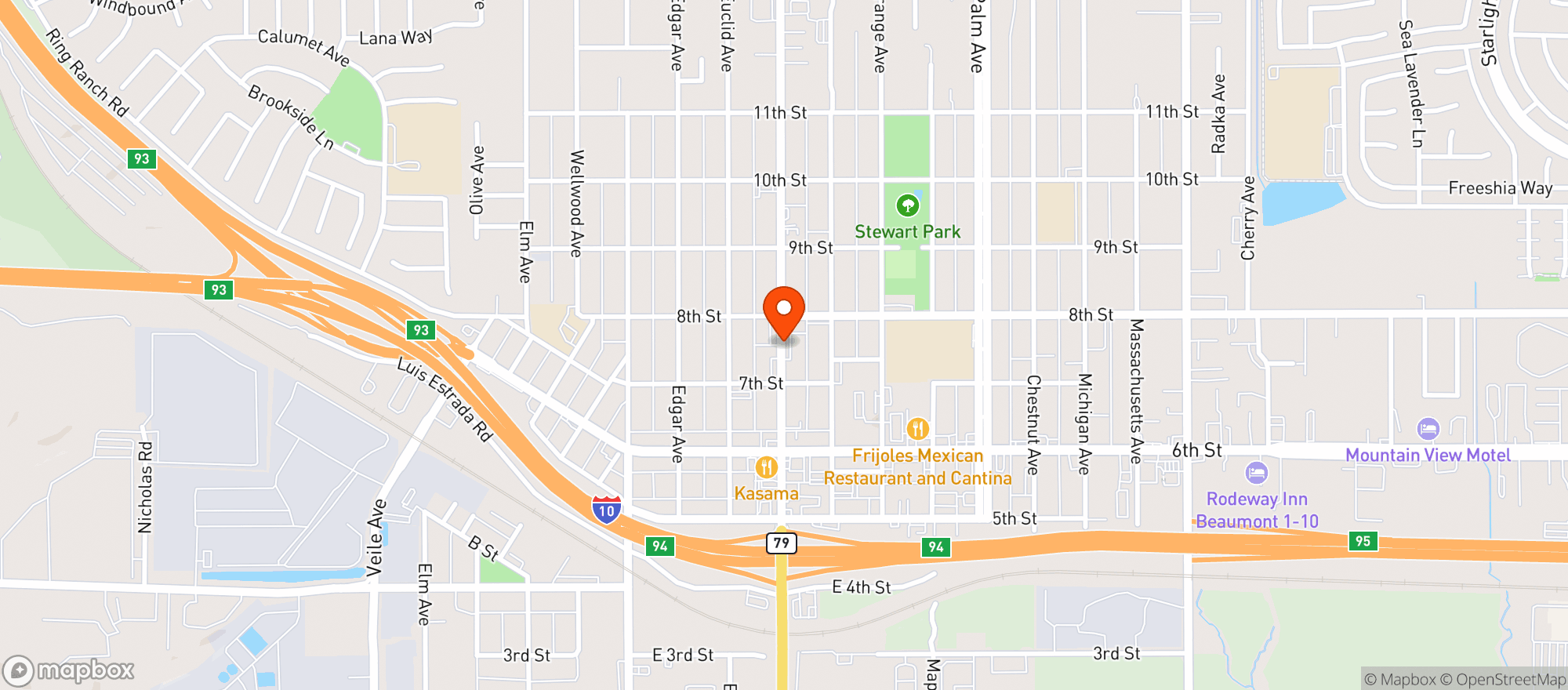 Map showing Tuscanos Pizza & Pasta