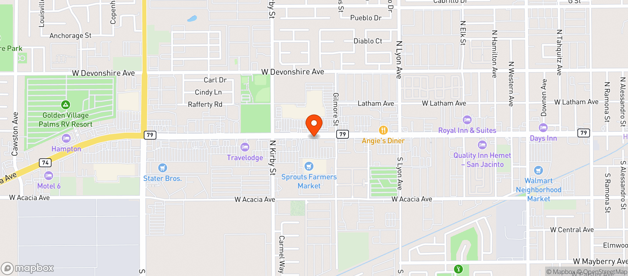 Map showing Sprouts Farmers Market