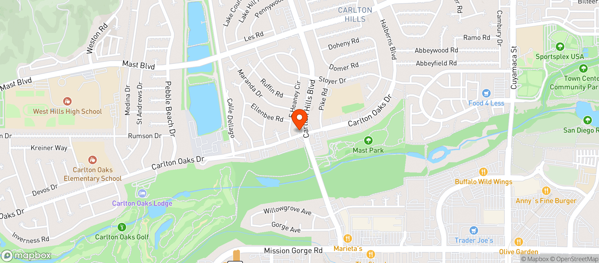 Map showing Town & Country Wine & Spirits