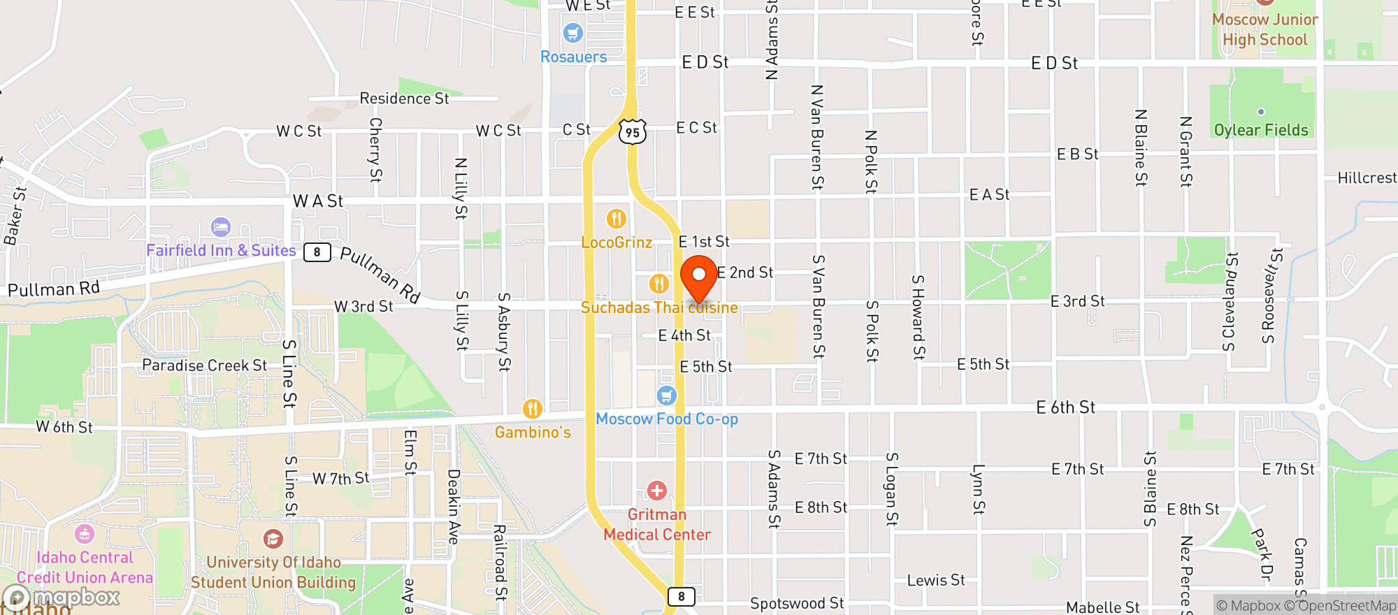 Map showing THIRD STREET MARKET