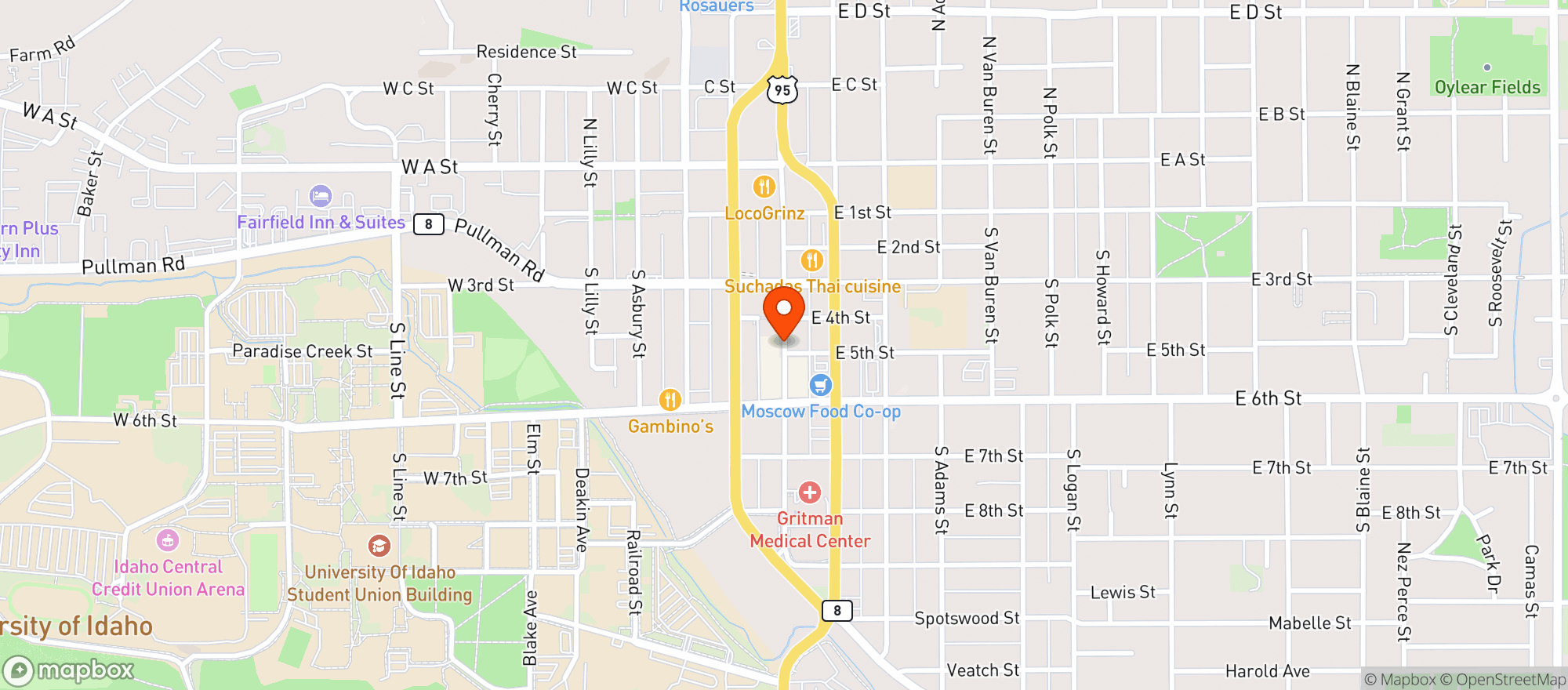 Map showing Casa Lopez