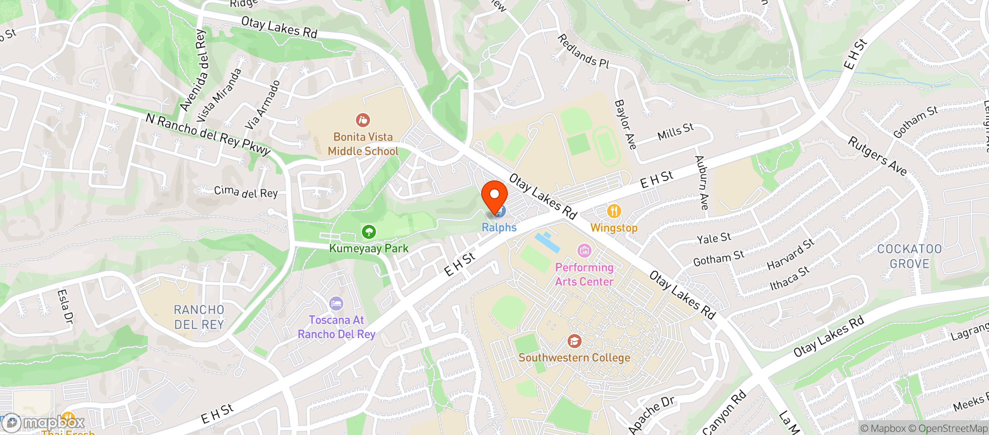 Map showing Ralphs