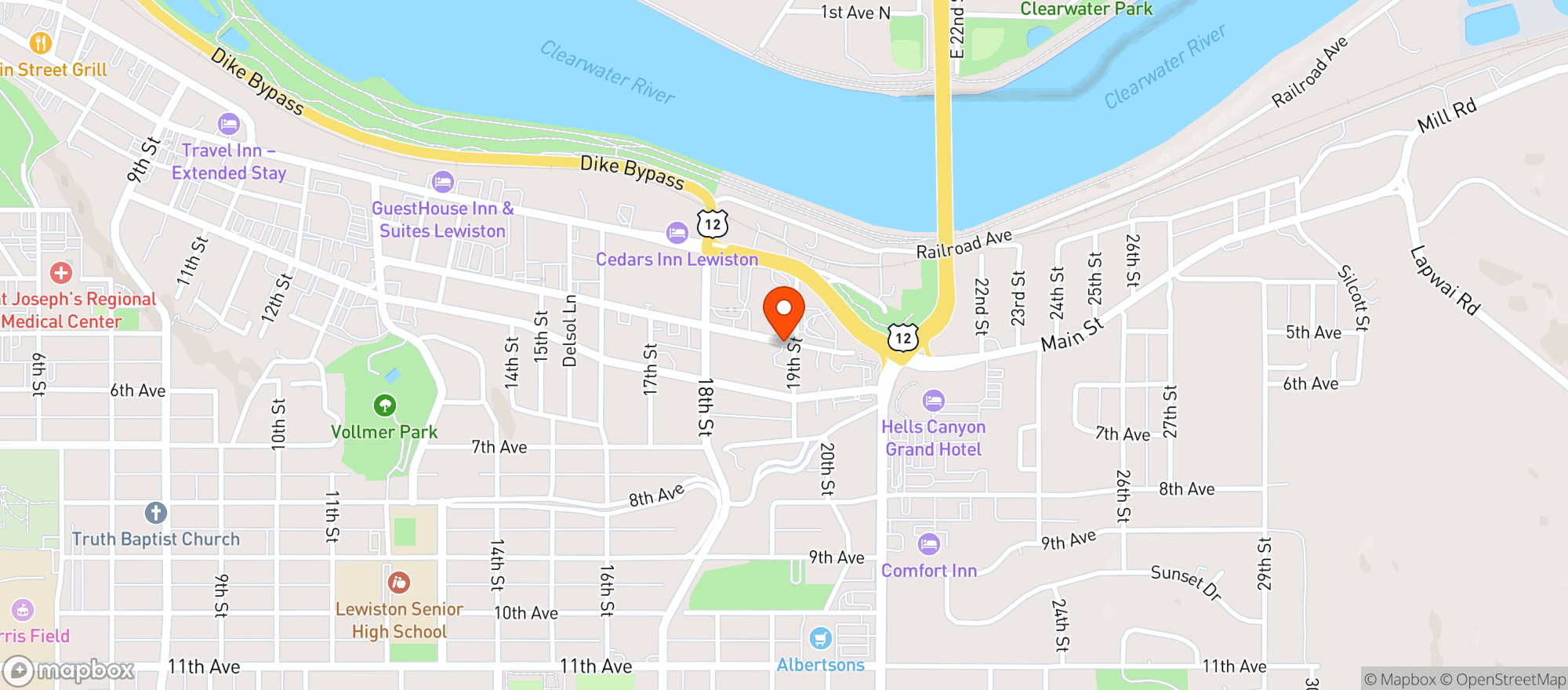 Map showing Urm Cash & Carry