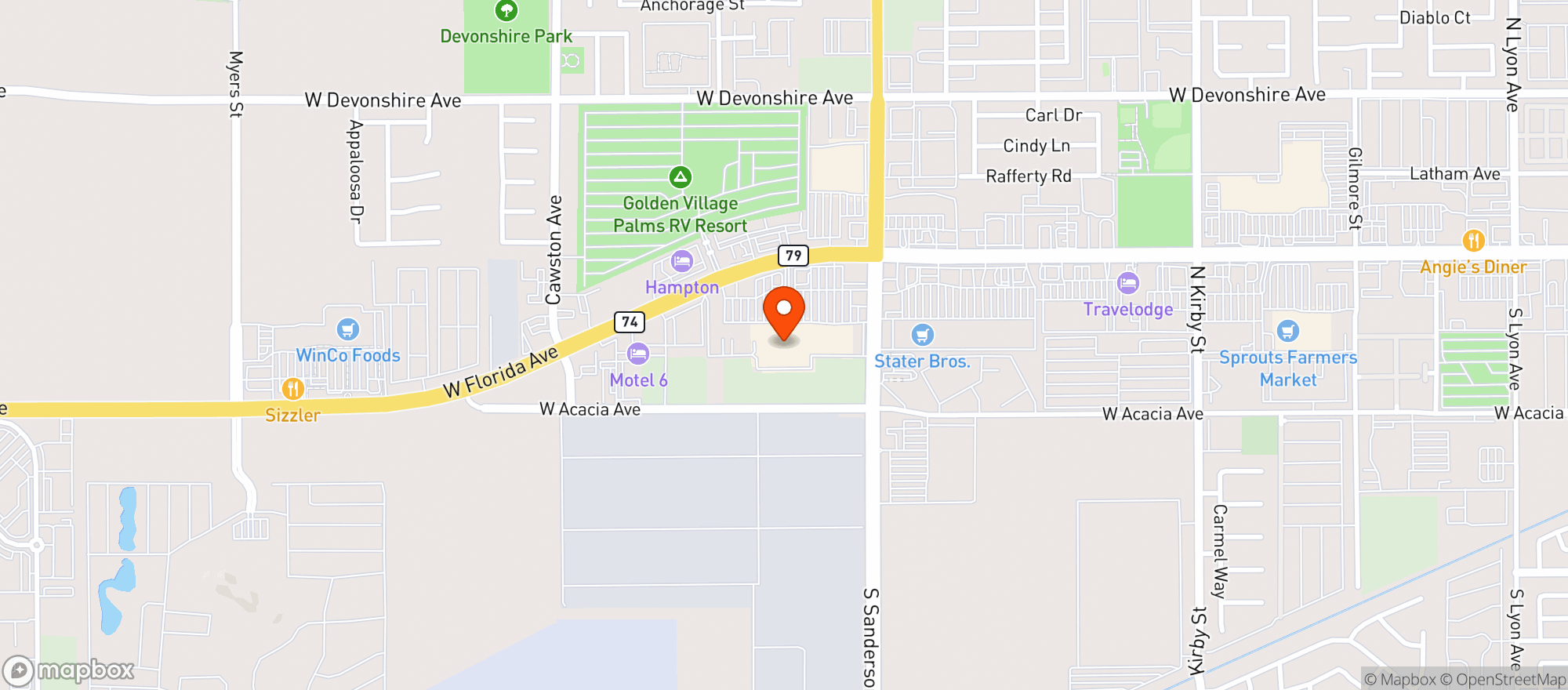 Map showing Target