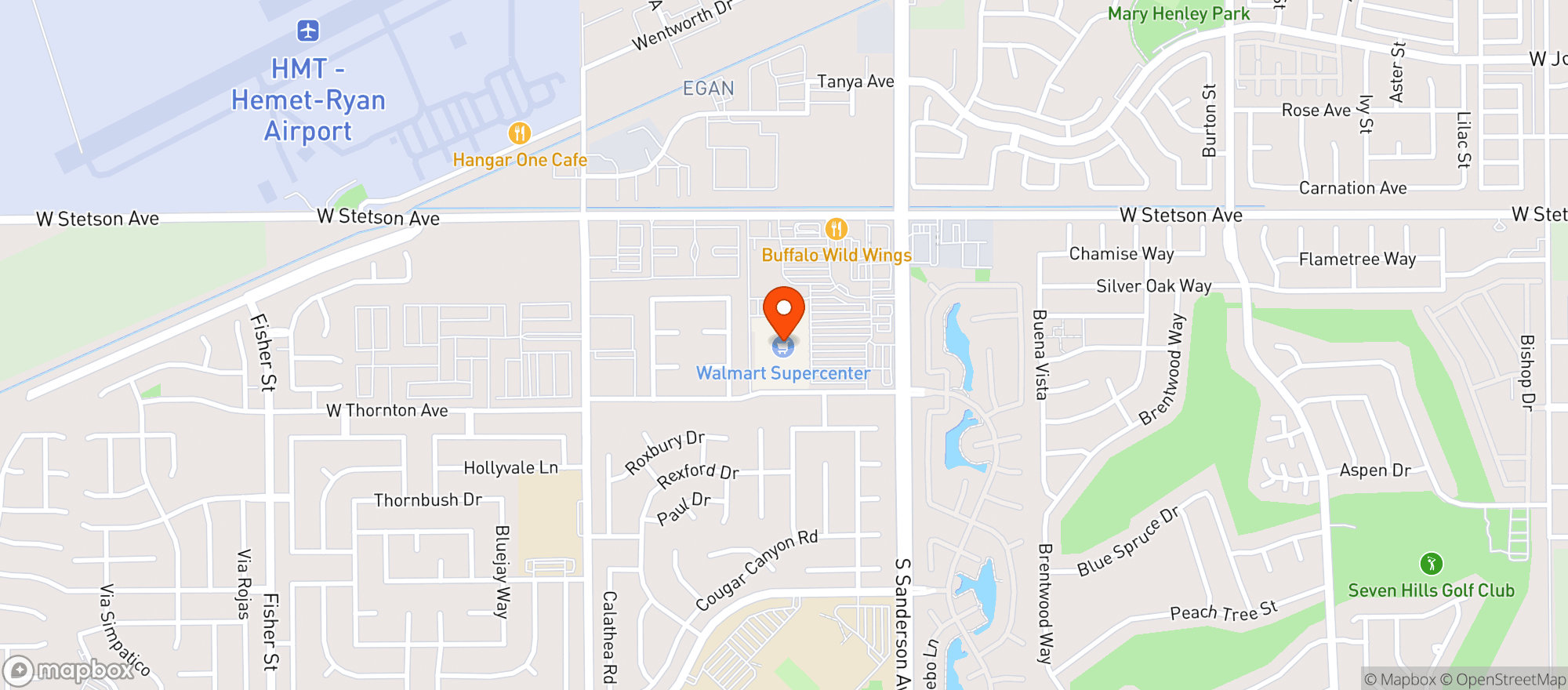 Map showing Walmart Supercenter