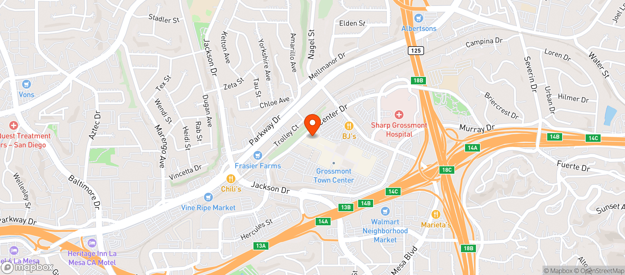 Map showing Target