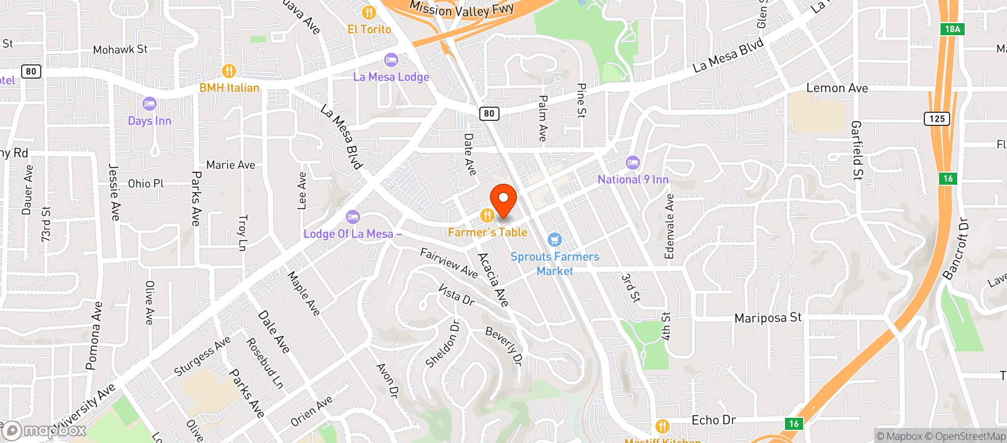 Map showing Bougie's Cheese Shop