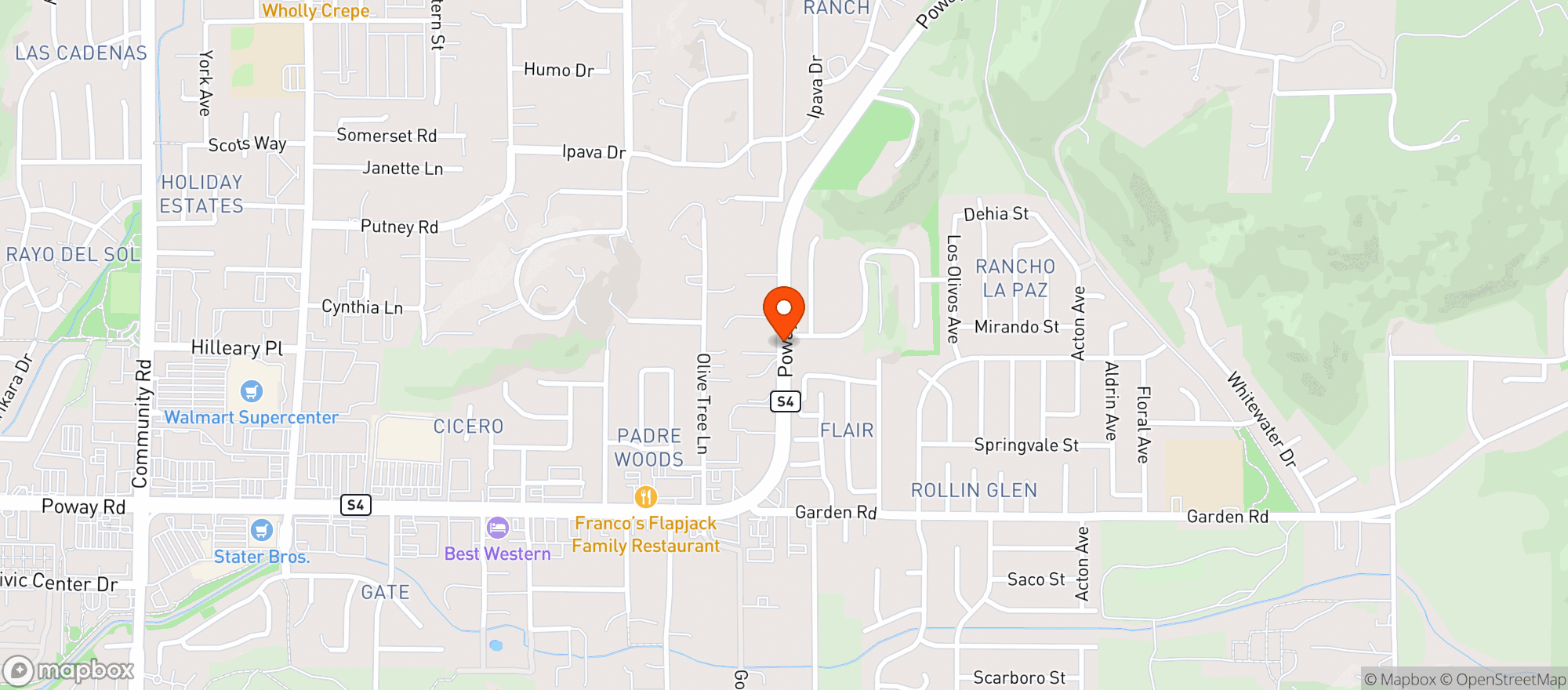 Map showing Kaminskis Bbq Sports Lnge
