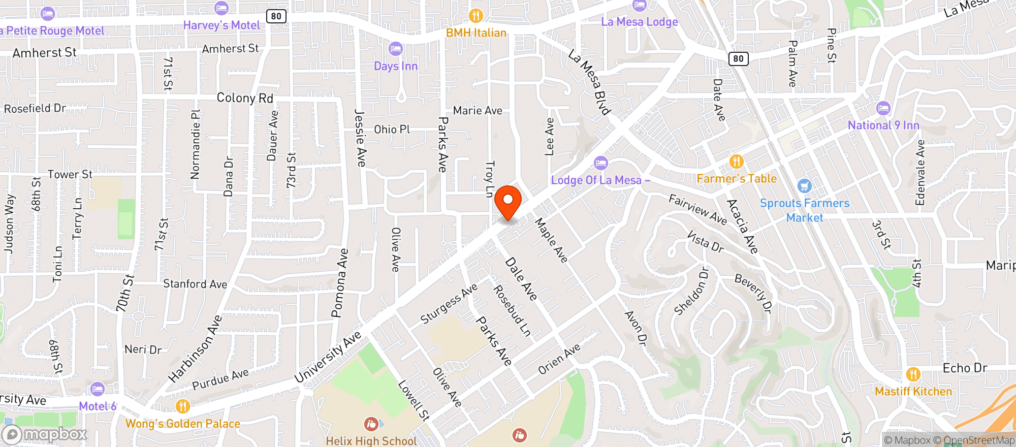 Map showing Lit La Mesa
