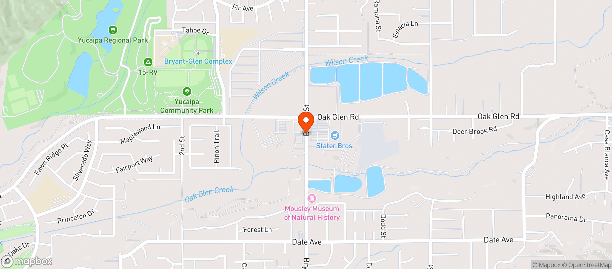 Map showing Stater Bros