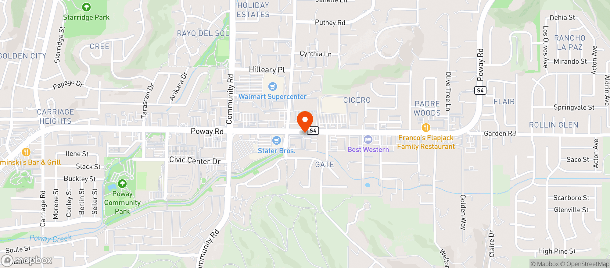 Map showing Trader Joes