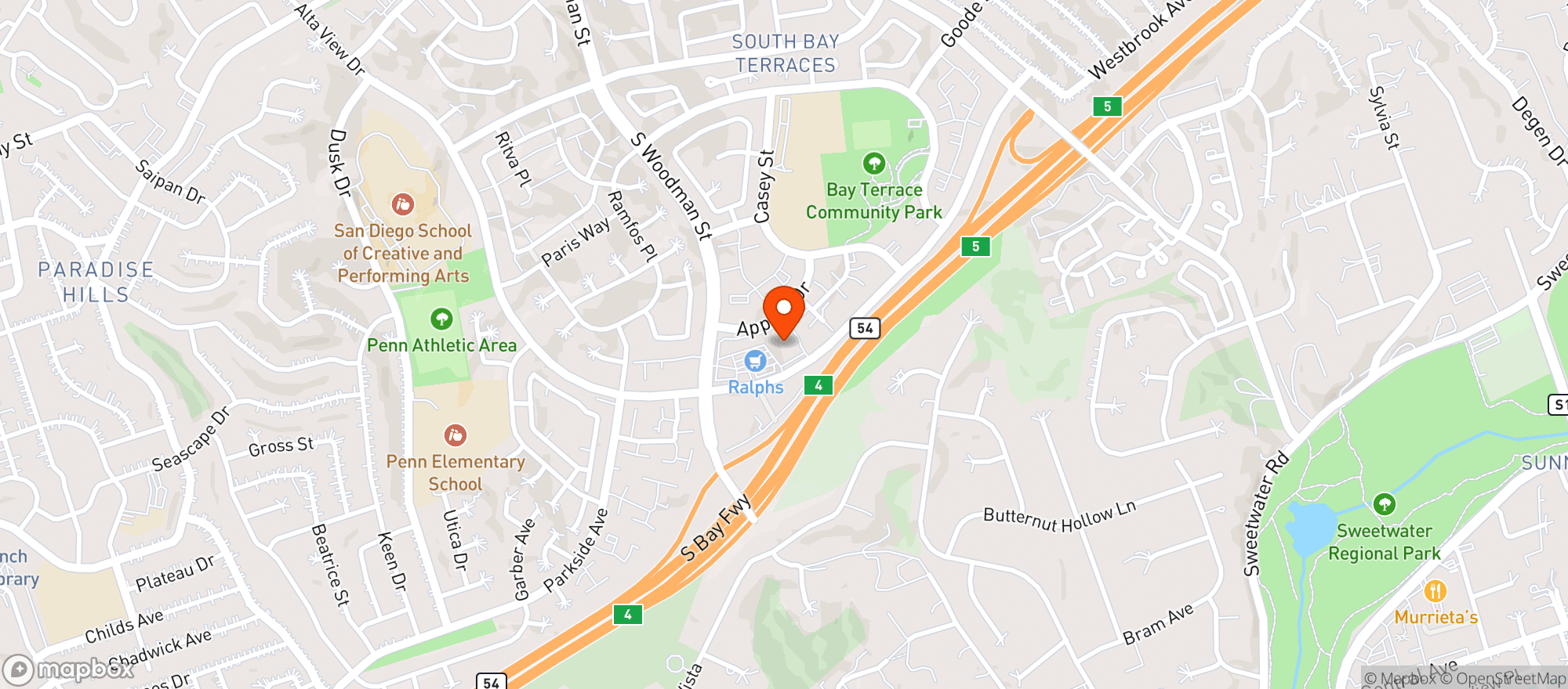 Map showing Ralphs