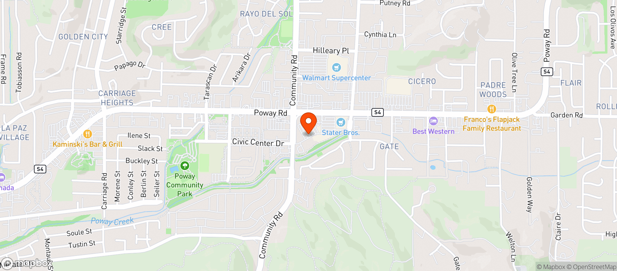 Map showing Amc Poway 10 #4144
