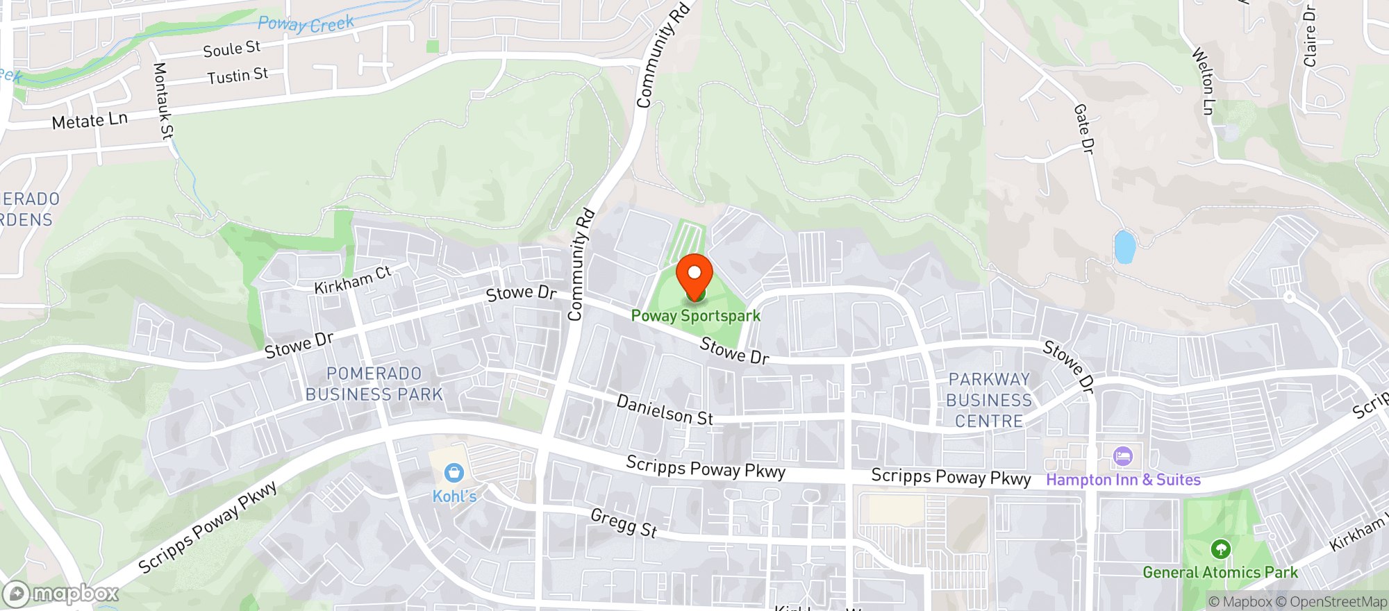 Map showing Sportsplex Usa