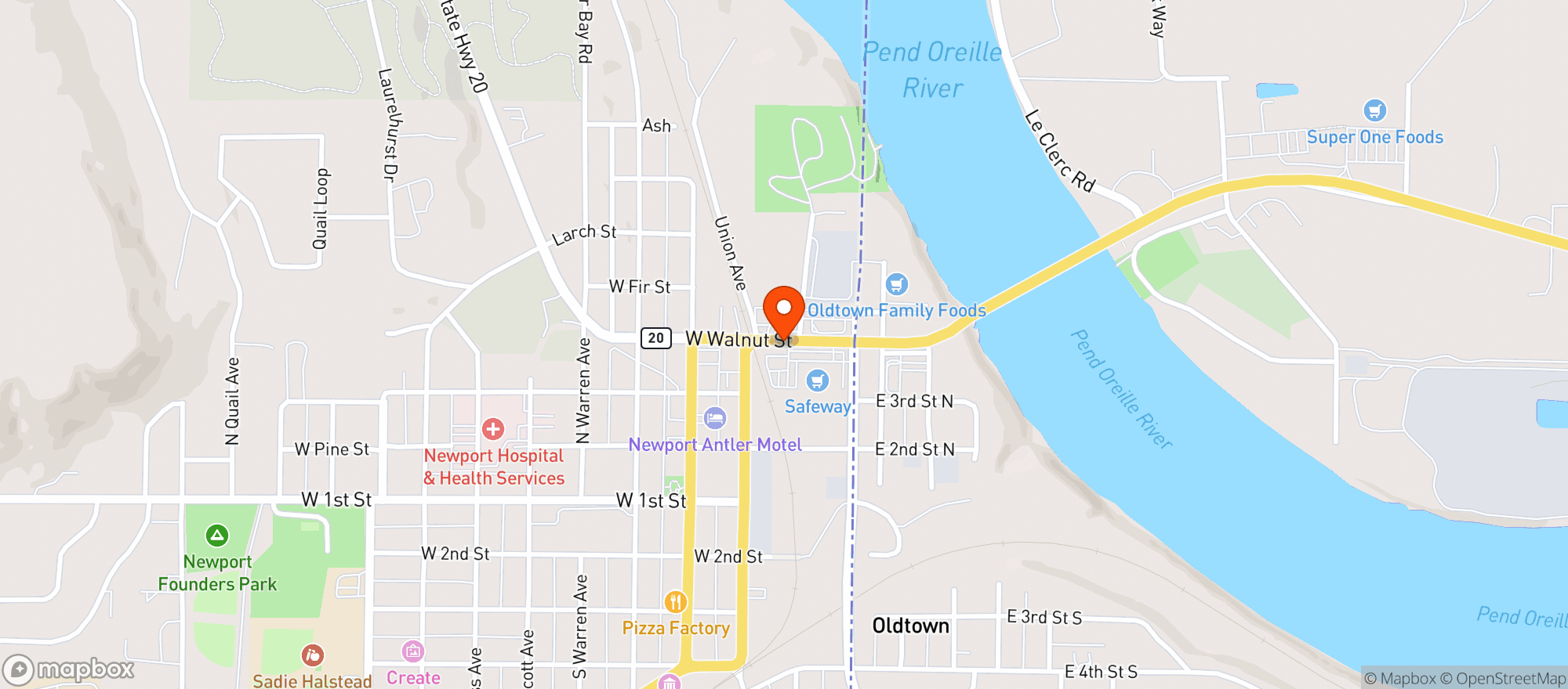 Map showing SAFEWAY
