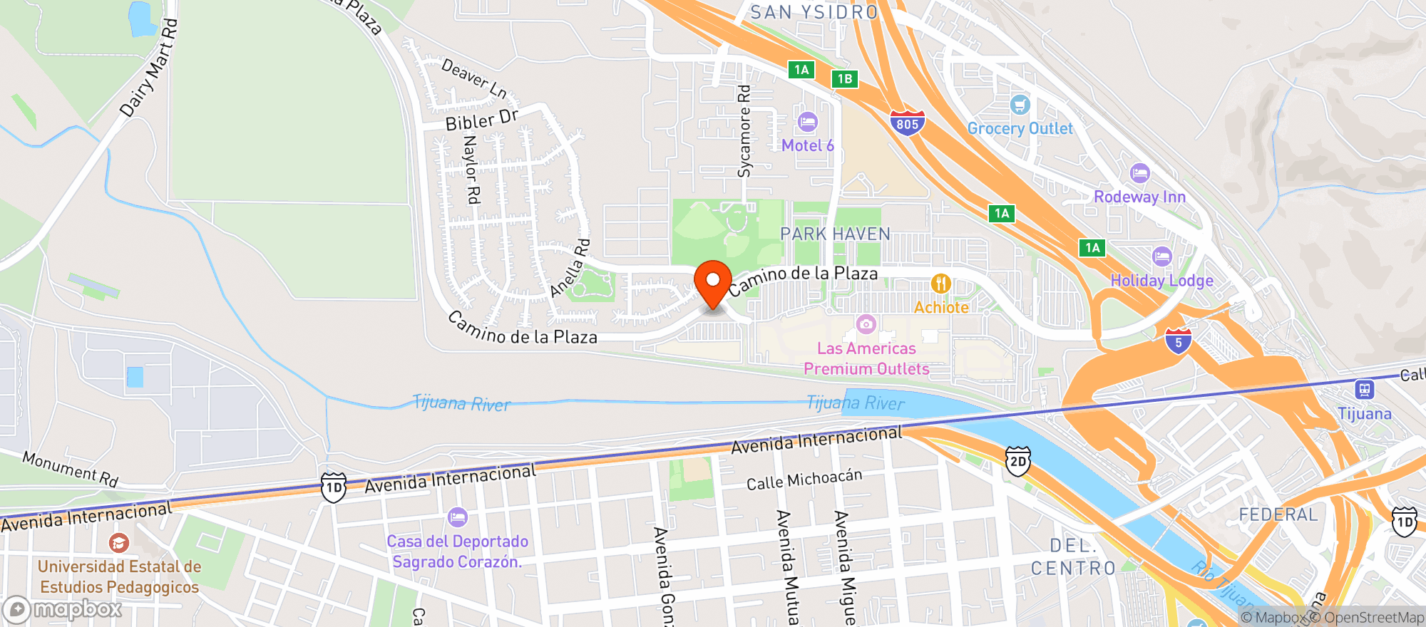 Map showing Vitamin Shoppe - San Ysidro