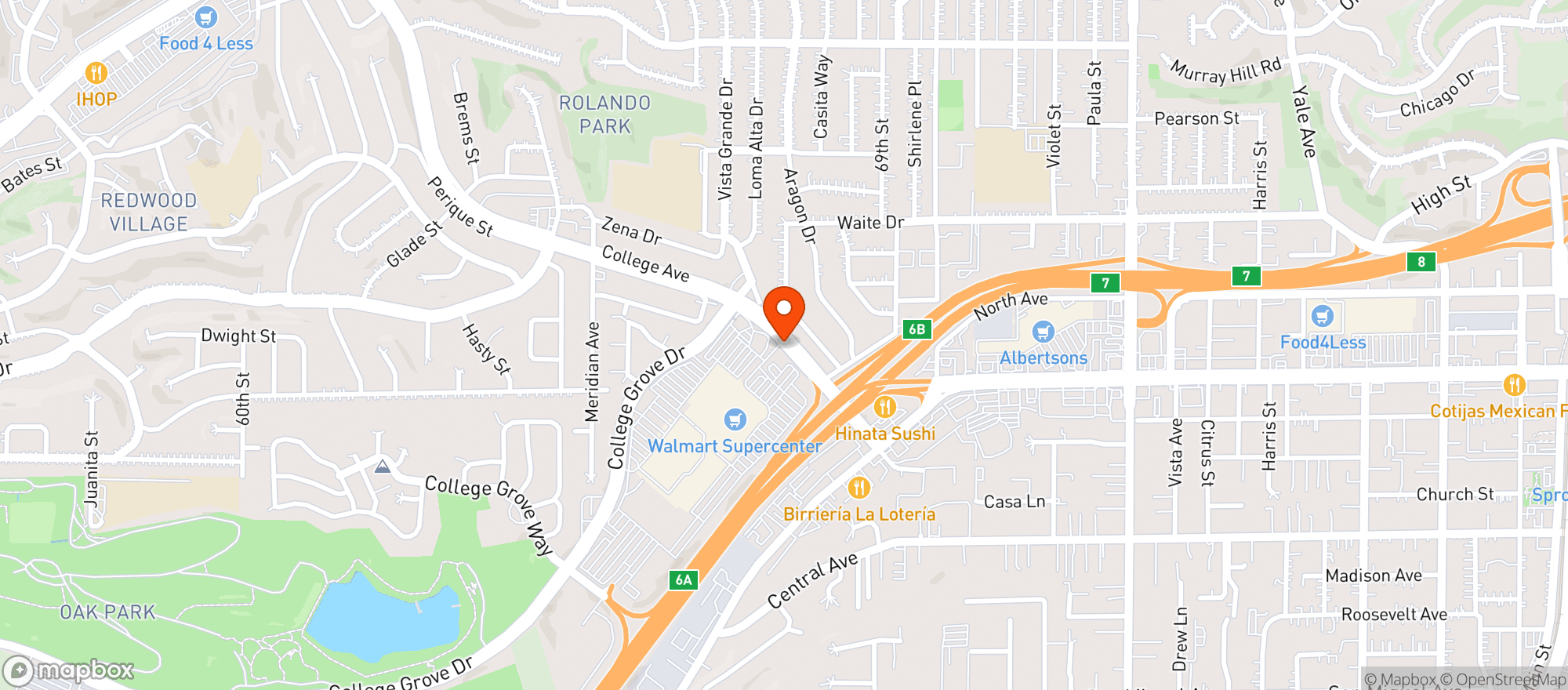 Map showing Target