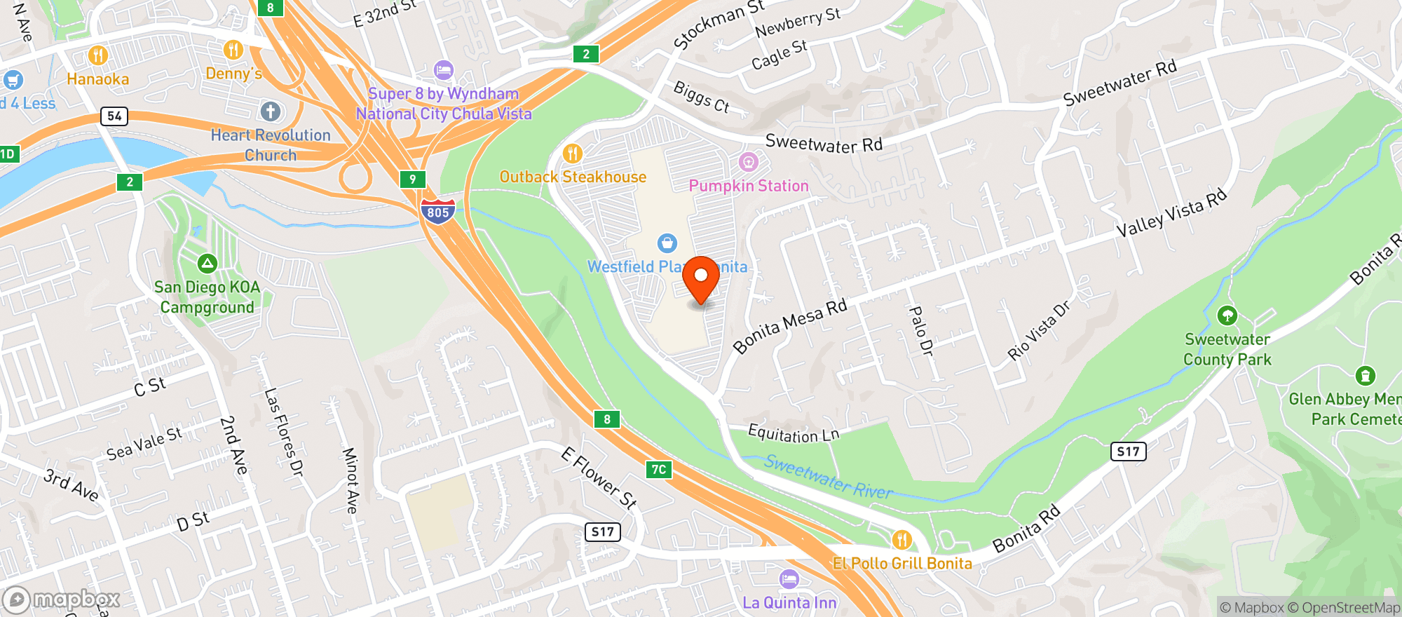 Map showing Target Store