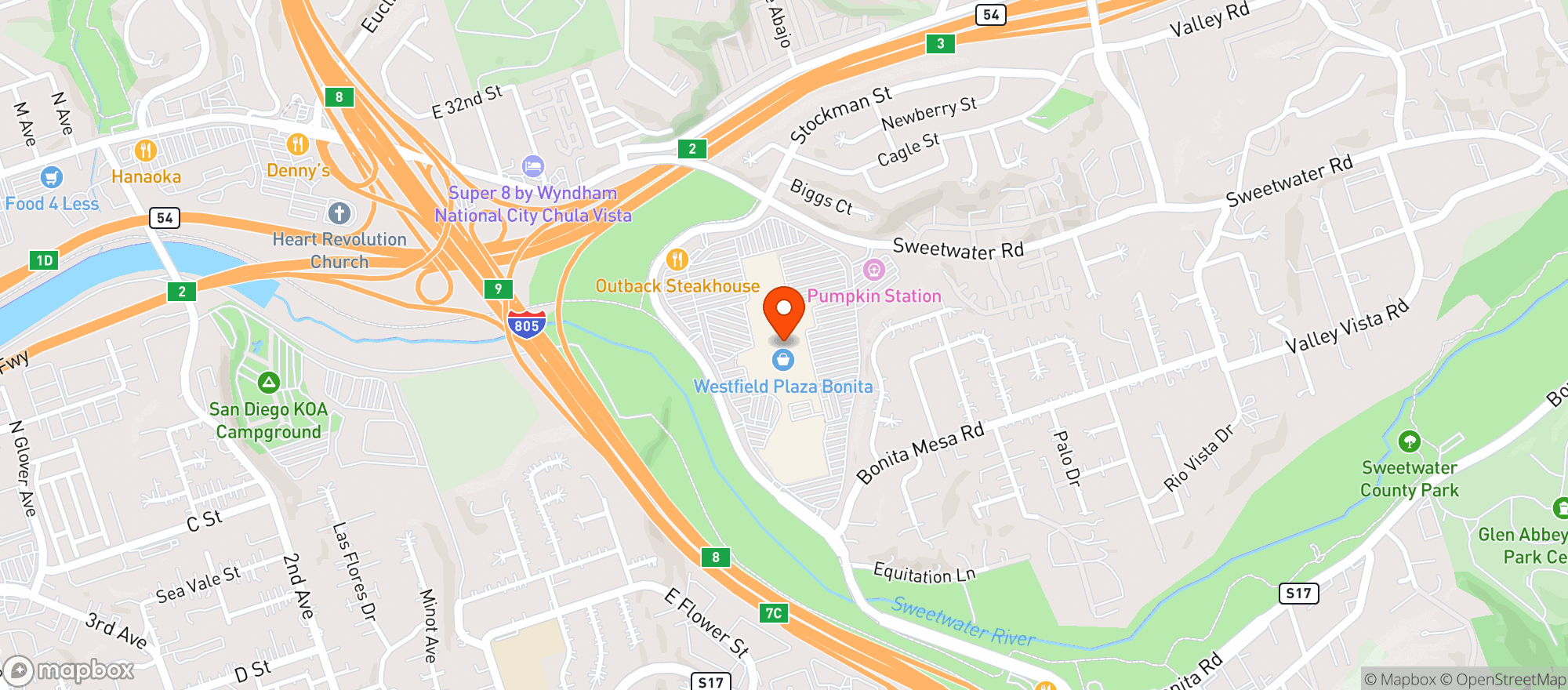 Map showing Gnc