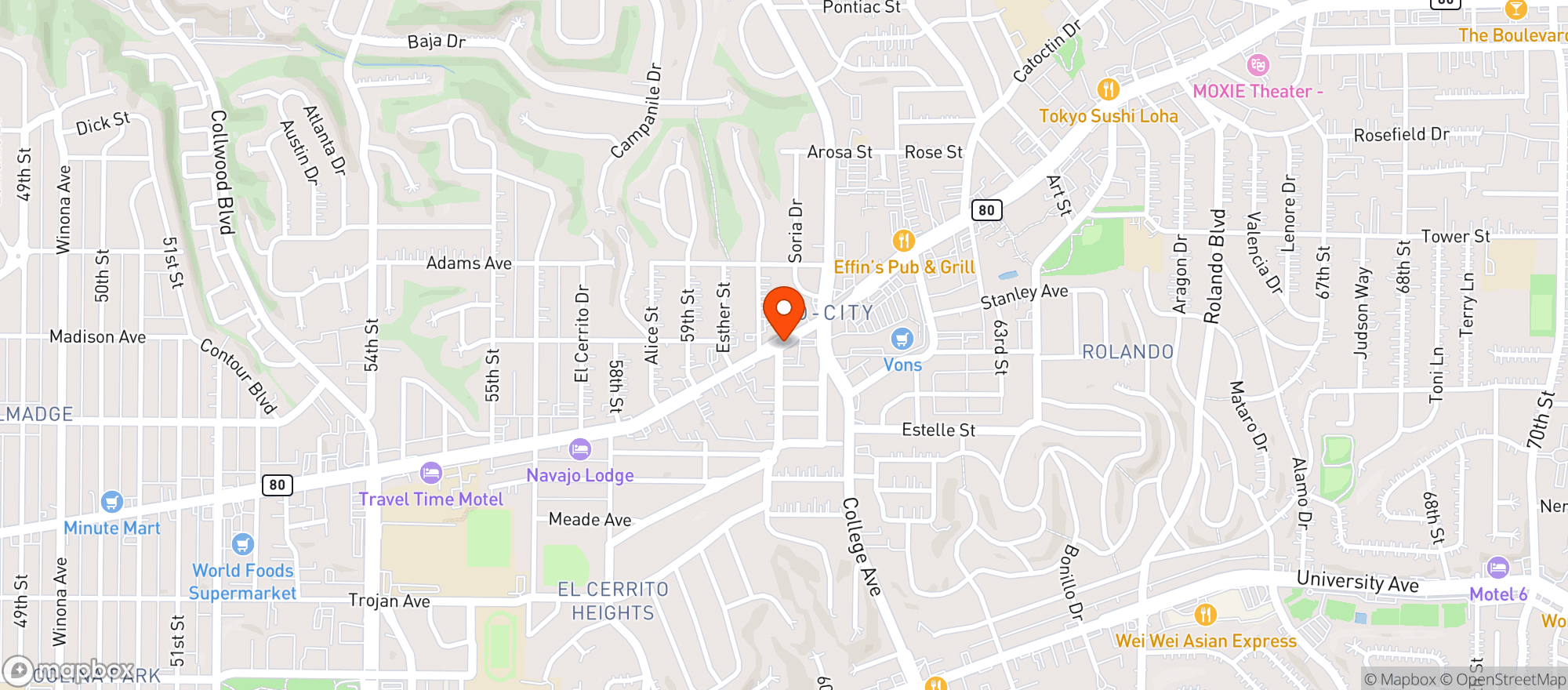 Map showing Pesto