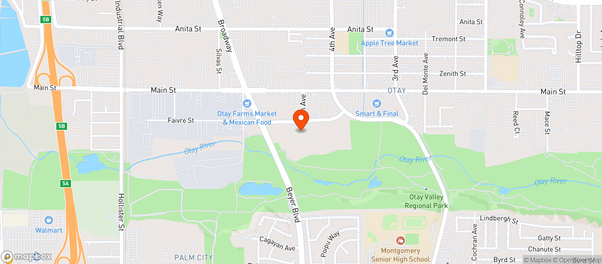 Map showing 7 Eleven #21604