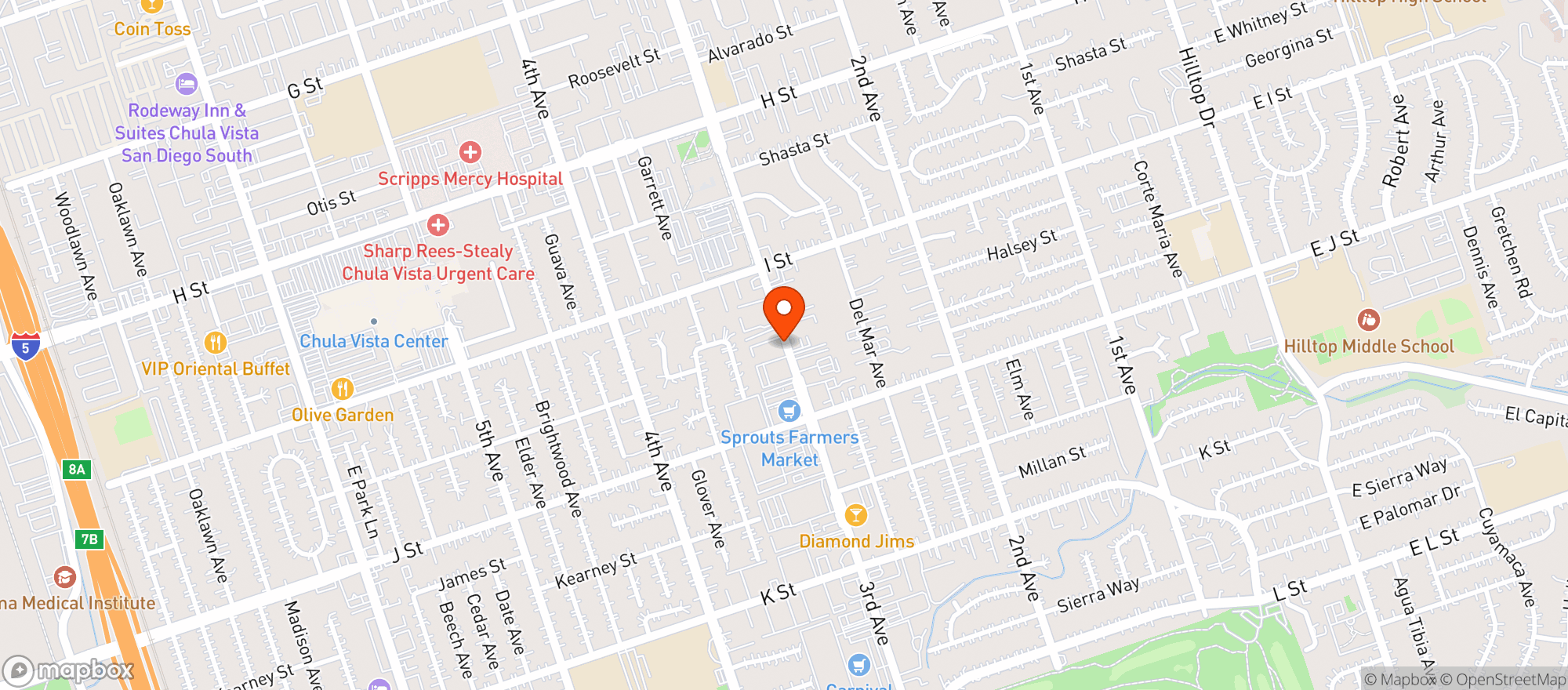 Map showing Sprouts Farmers Market
