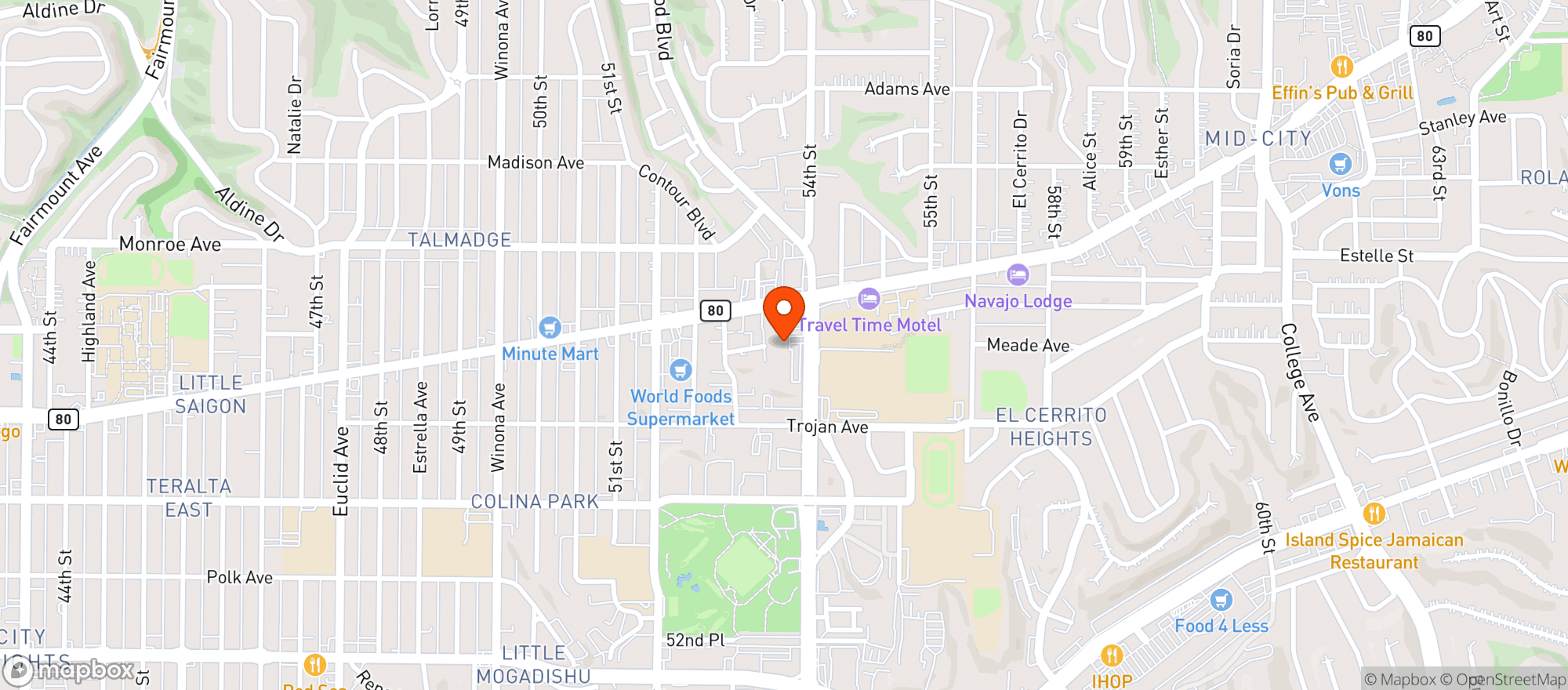 Map showing Grocery Outlet