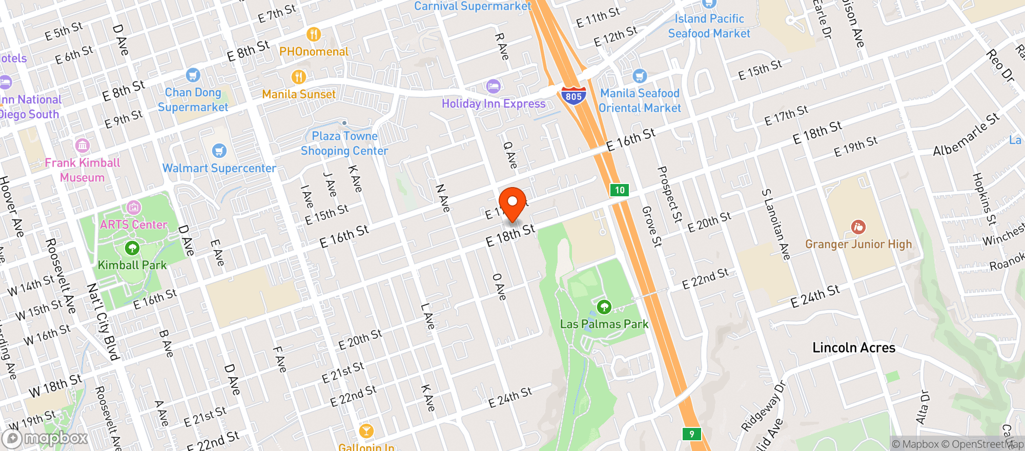 Map showing 7 Eleven