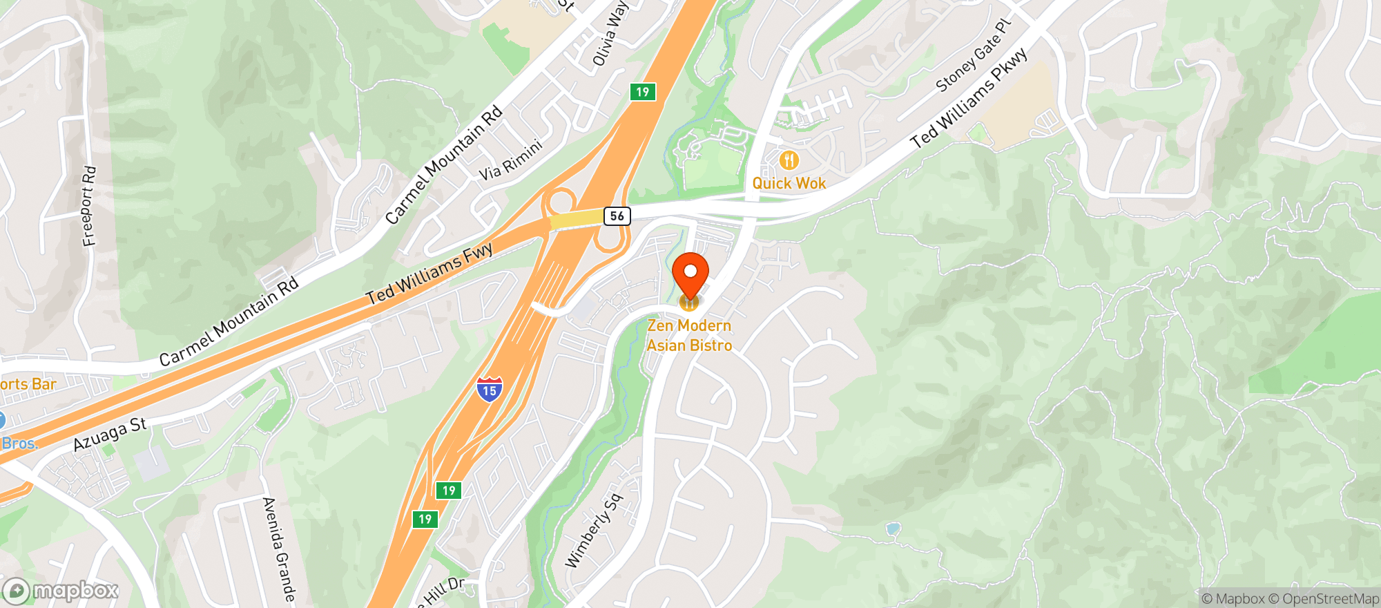 Map showing MARCH AND ASH - SABRE SPRINGS