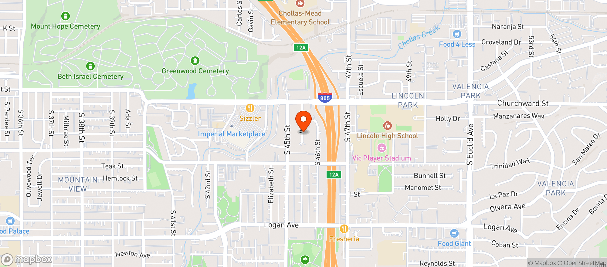 Map showing 7 Eleven #20170