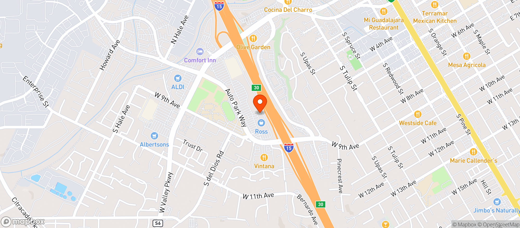 Map showing Gnc