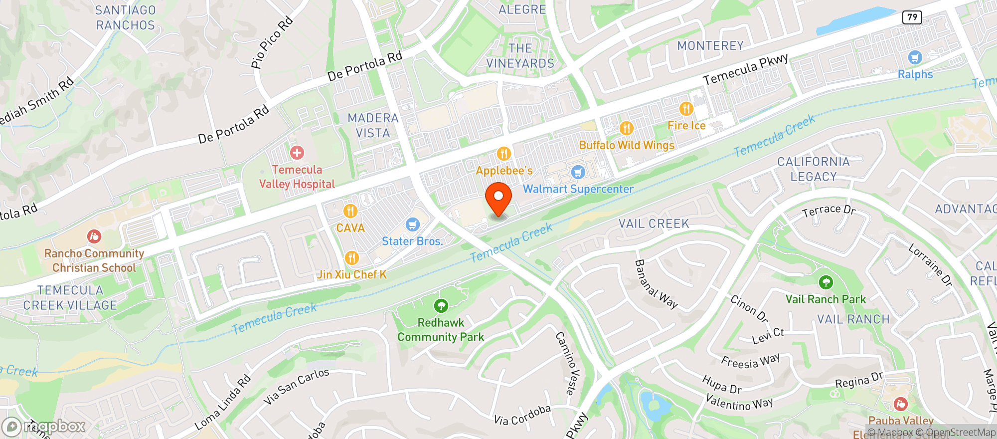 Map showing VAIL PIZZERIA