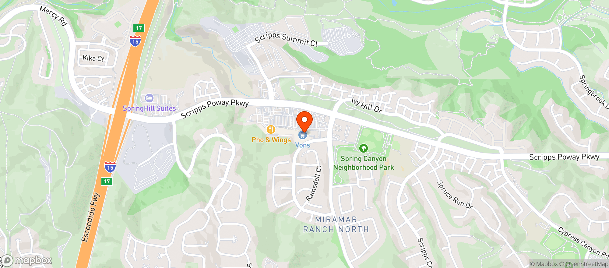 Map showing Vons