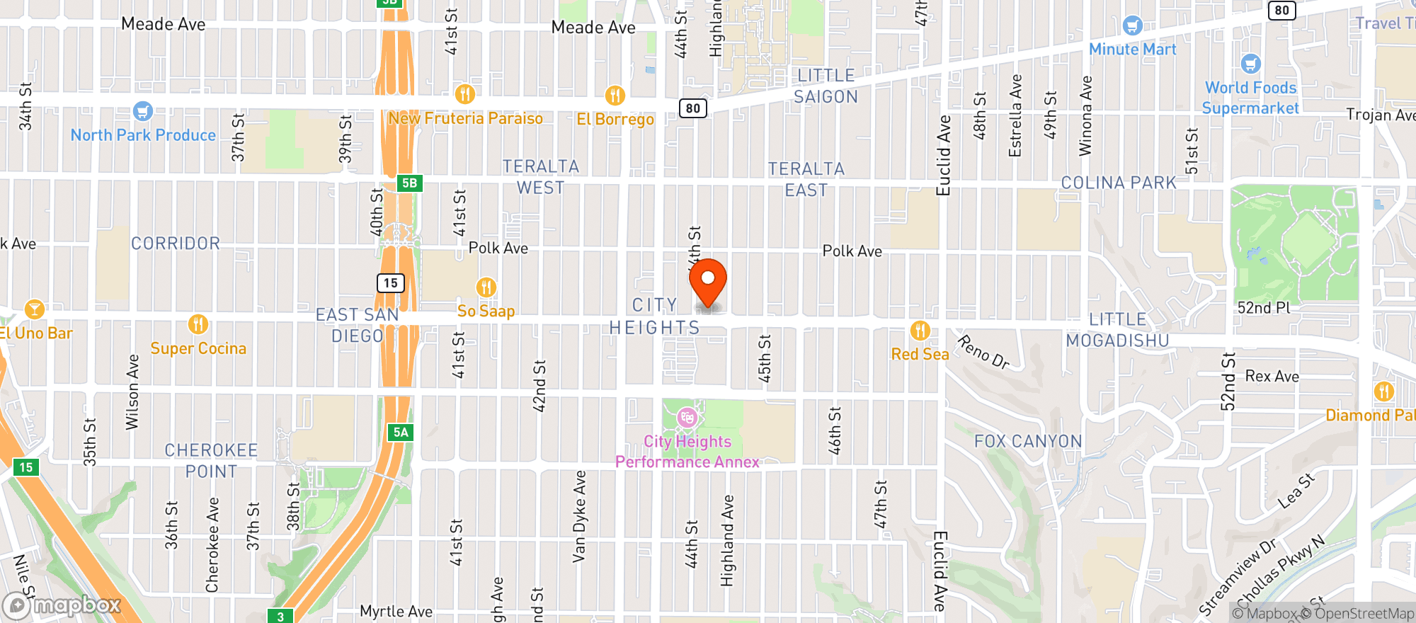Map showing Apple Tree Market