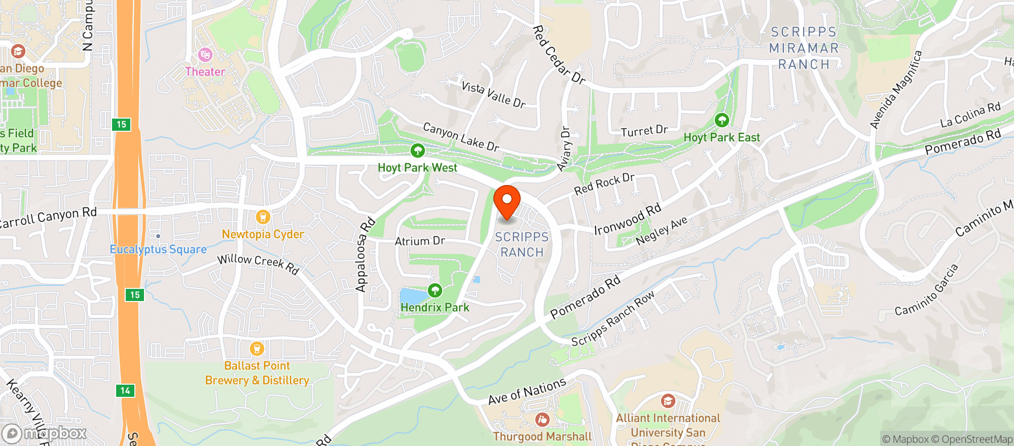 Map showing Vons