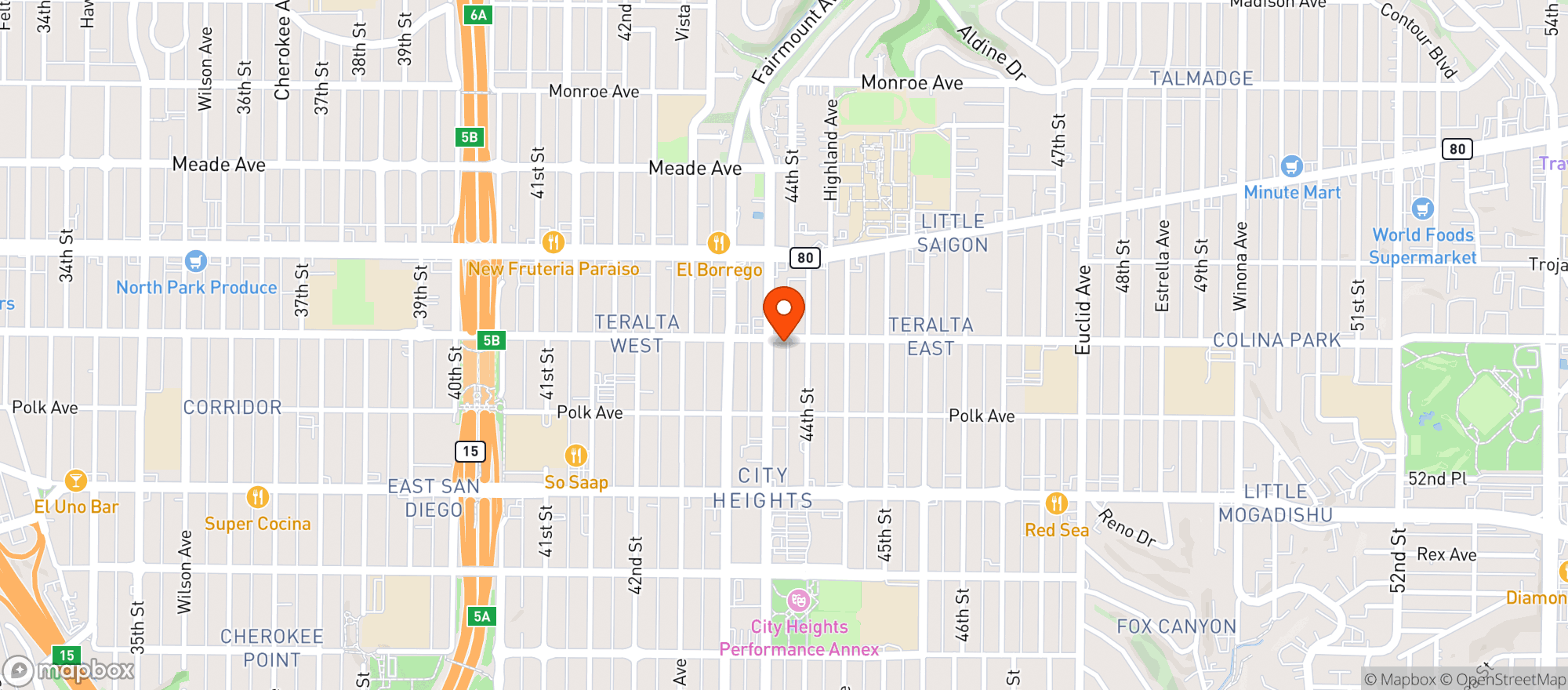 Map showing Spotts Liquor