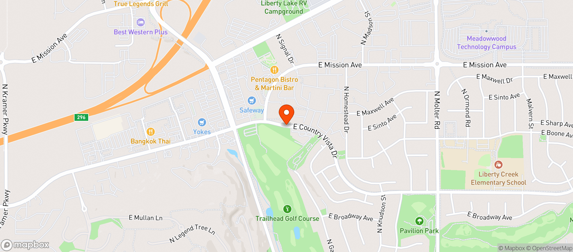 Map showing Safeway