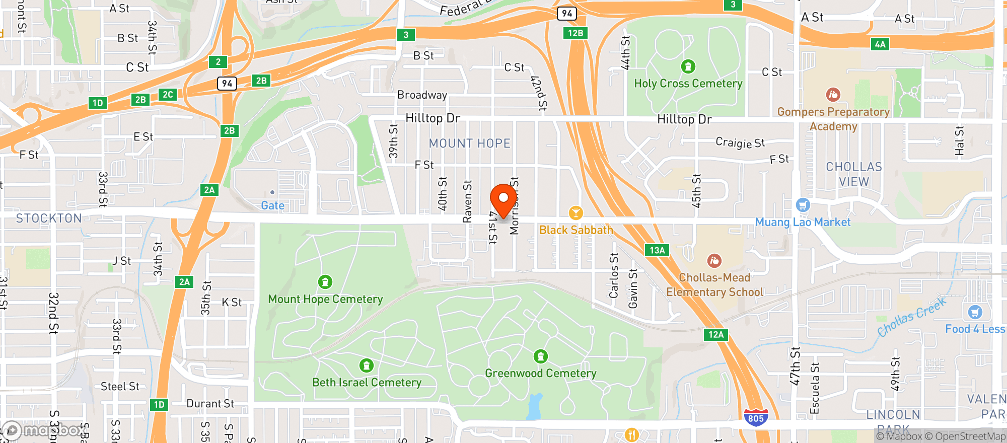 Map showing Party Time Liquor