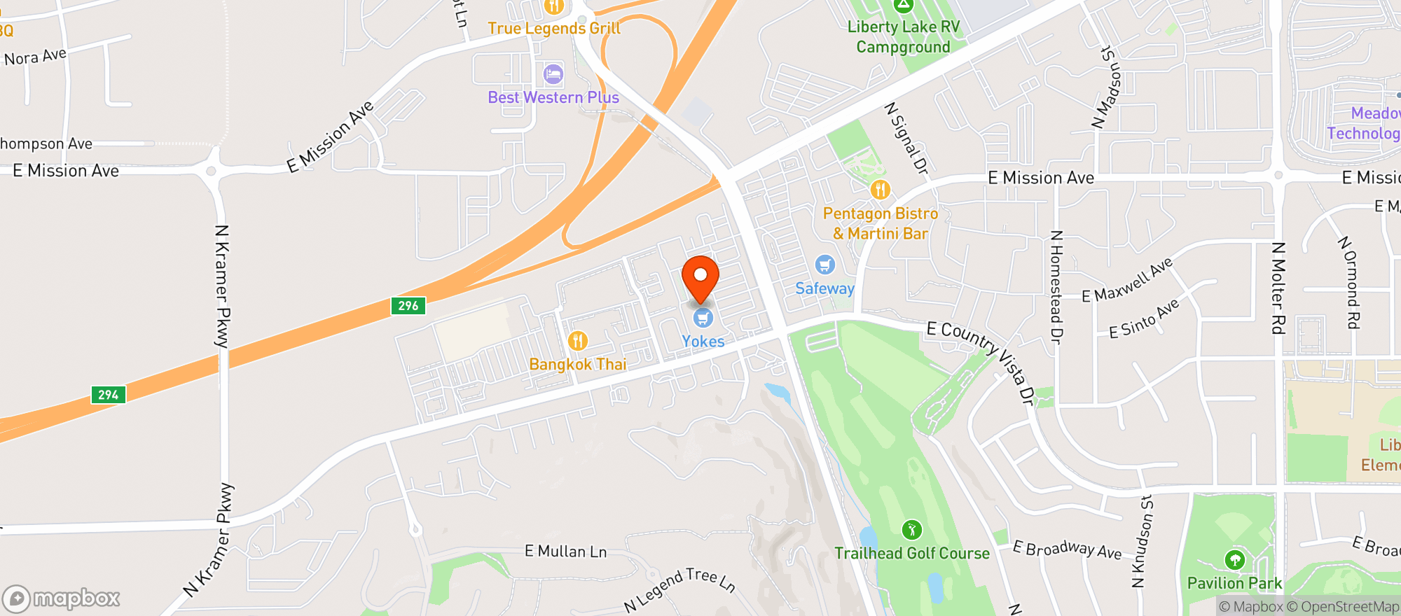 Map showing Fieldhouse Pizza & Pub