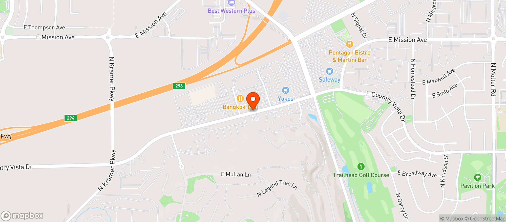 Map showing Palenque Mexican Restaurant