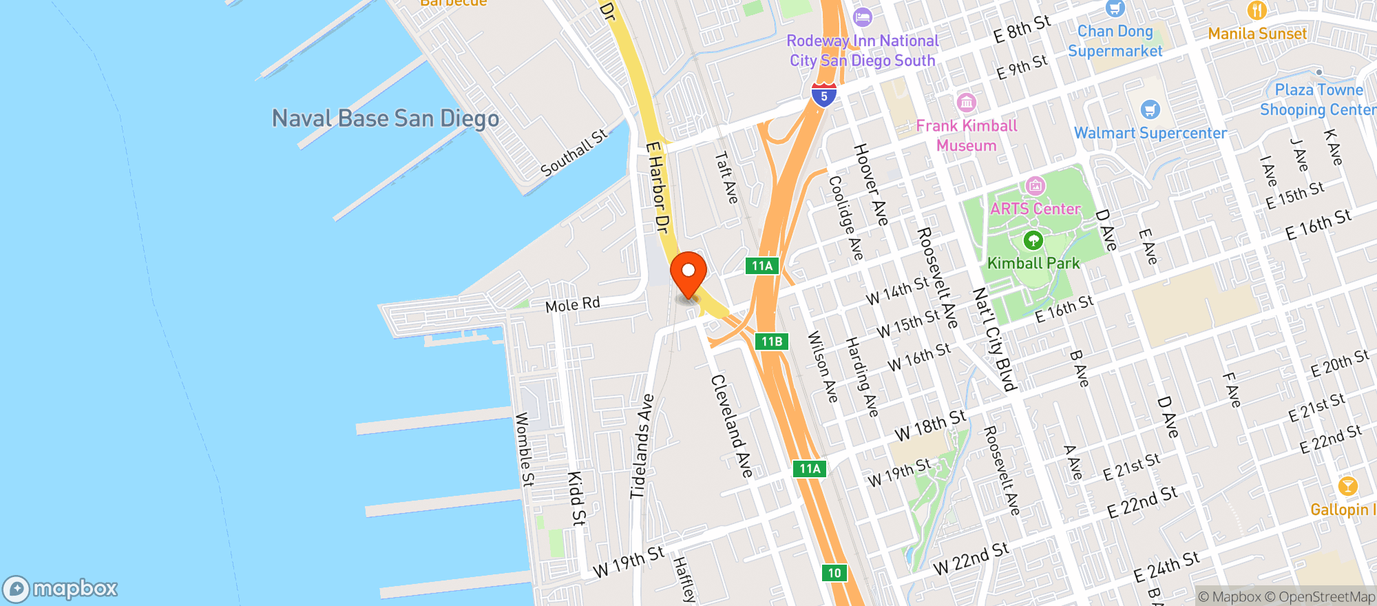 Map showing Buzz Cannabis - National City