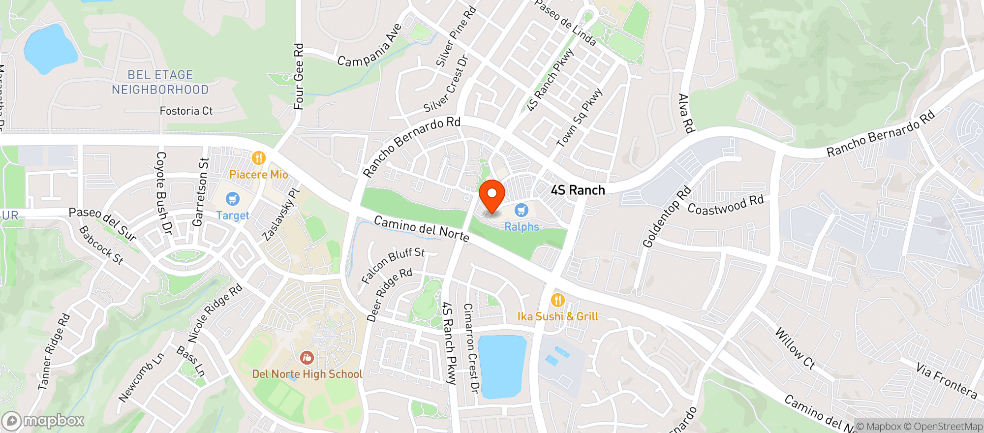 Map showing Ralphs (703) - 00105 - 4S Commons Town Center